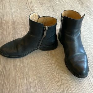 Franco Sarto Genuine Leather Black Booties